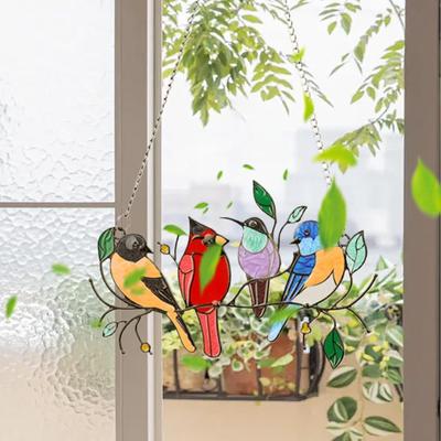 Panou pentru fereastră creativ Păsări din sticlă Panou pentru fereastră Catcher pentru agățat Accesorii pentru decorarea casei Decorarea camerei