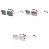 Elegant 2022 Gradient Sunglasses With Diamond Inlaid Gold Frame For Women