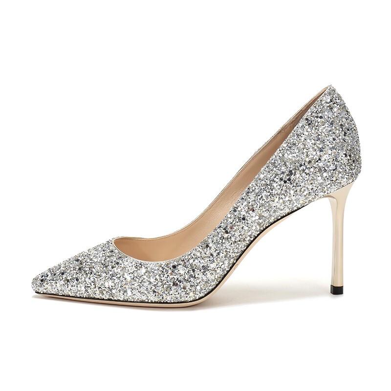 Jimmy Choo Women's Romy 85 Glitter Fabric High Heels