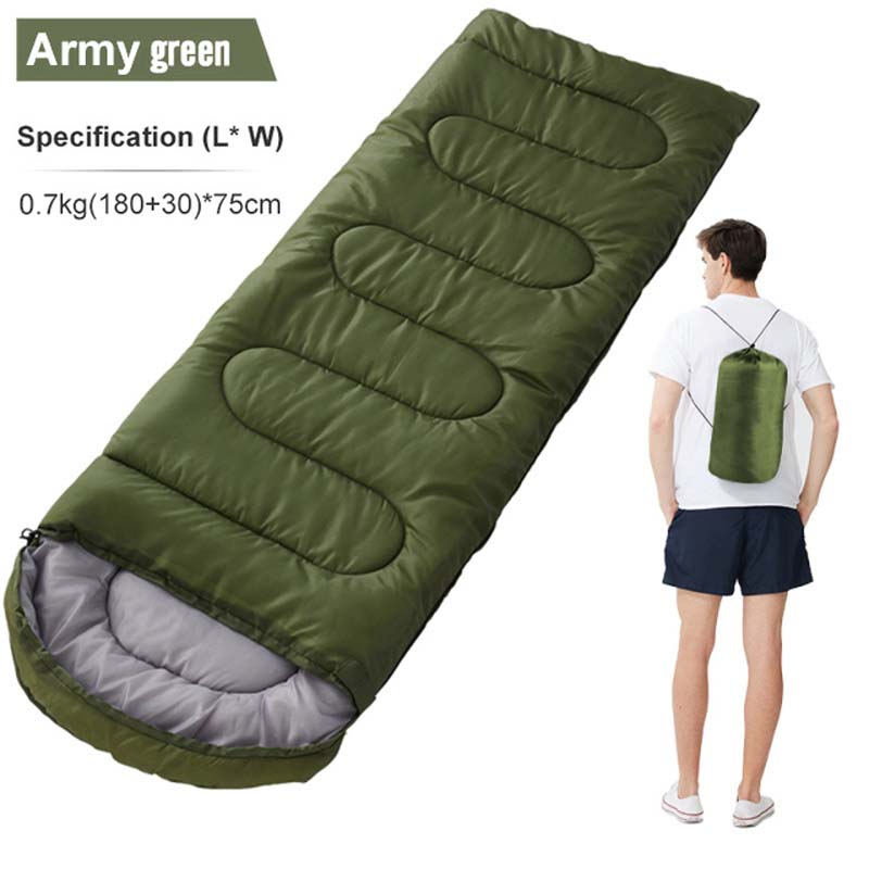 

Camping Sleeping Bag Ultralight Waterproof 4 Season Warm Envelope Backpacking Sleeping Bags for Outdoor Traveling Hiking армия зеленый