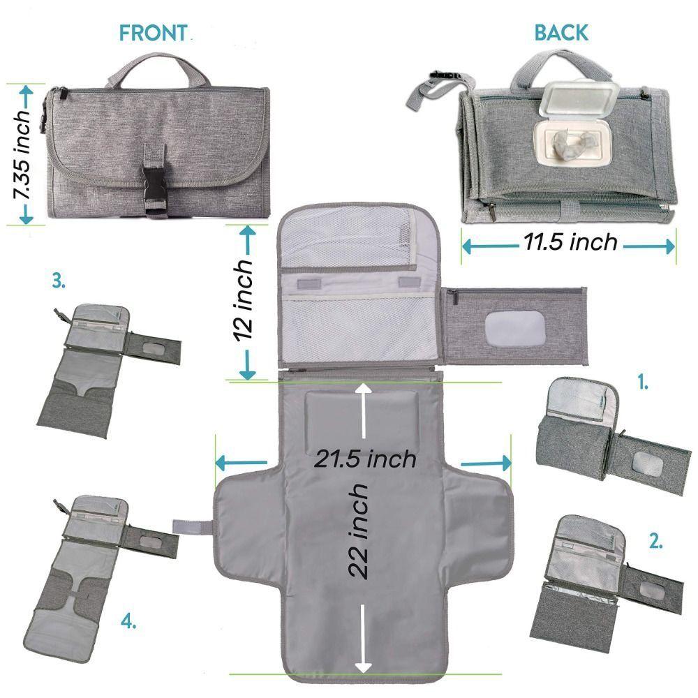 Padded Head Support Diaper Changer Travel Bag Infant Travel Station Kit Infant Care