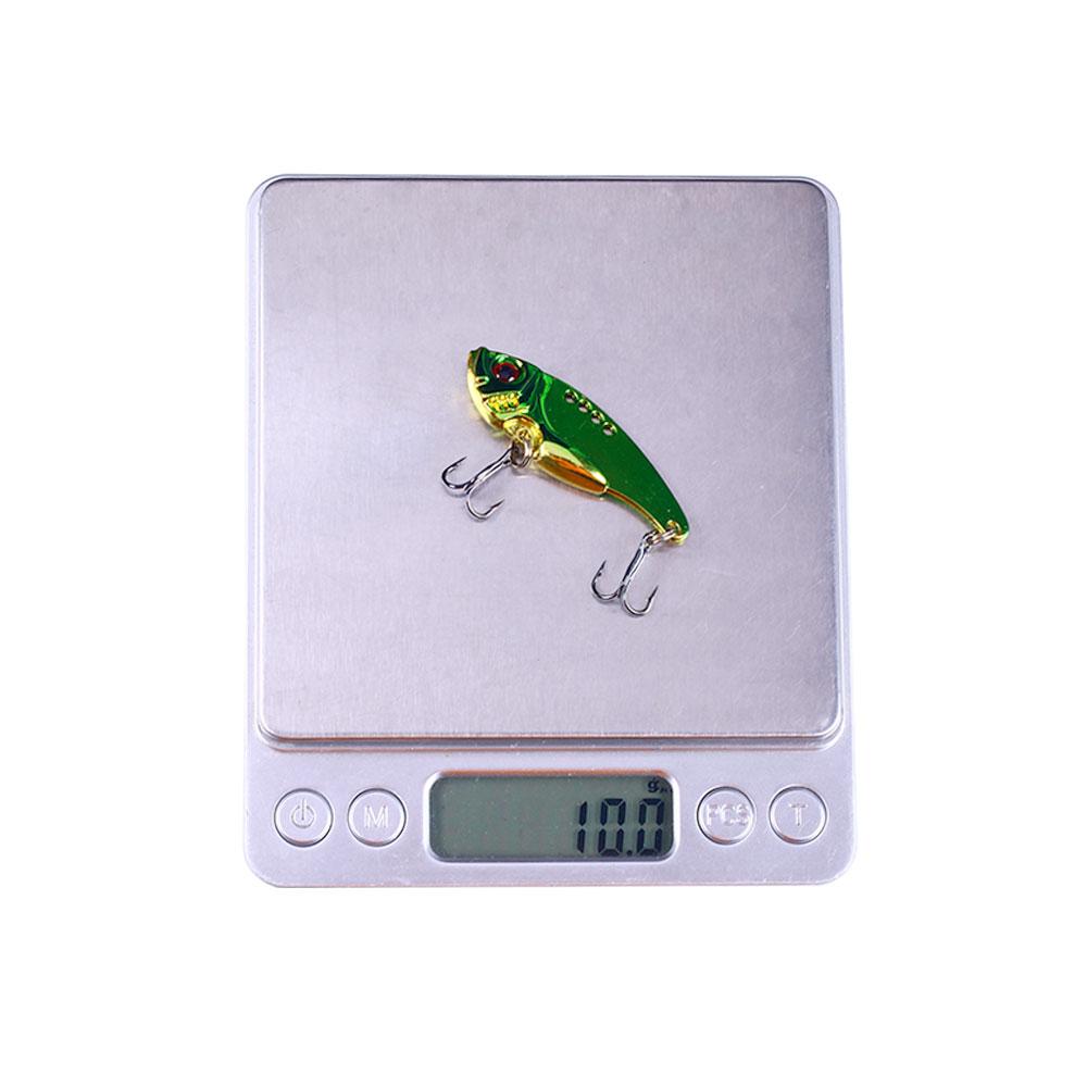 1 buc. Metal VIB vibrație momeală spinner lingură 5 cm 10 g Naluci de pescuit Jigs verzi Păstrăv Pescuit de iarnă Momeli tari Tackle Pesca