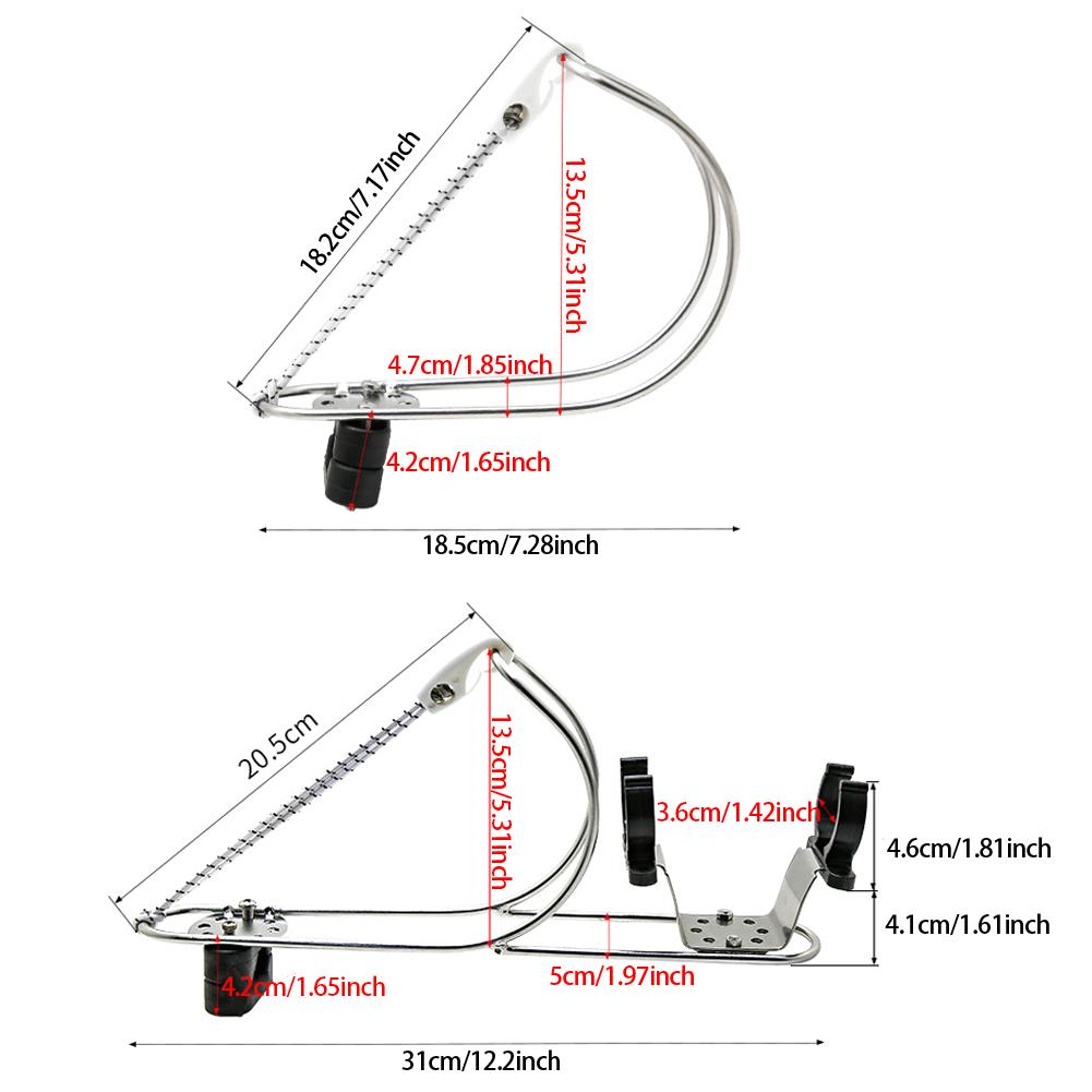 Boat Marine Lifebuoy Ring Horseshoe Bracket Hardware Boat Life Buoy Holder Adjustable Swimming Ring Brackets Rustproof for Yacht