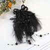 Vintage Crystal Beads 3D Feather Flower Patch Bowknot Multi-layer Studded Patch Handmade Crystal Patch Clothes Decoration