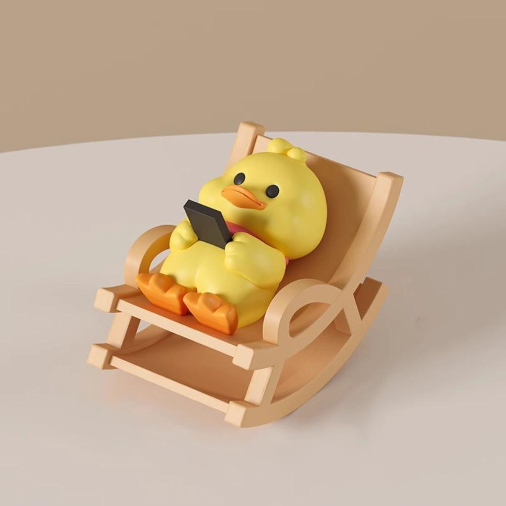 Resin Pig Rocking Chair Ornaments Crafts Cartoon Animal Model Toy  Home Desktop Decoration Style D