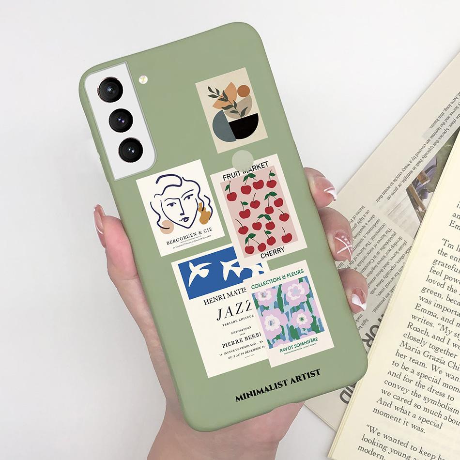 For Samsung Galaxy S21 Plus Ultra FE 5G Case Cute Painted Silicone Soft Protective Phone Cover for SamsungS21 S 21 FE Plus Ultra