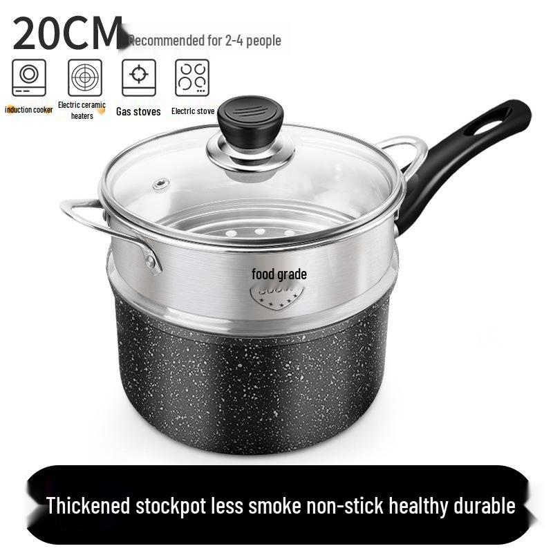 Μικρή Αντικολλητική Κατσαρόλα Yukihira από Πέτρα Maifan για Βρεφική Τροφή, Σούπα, Γάλα και Νουντλς για Φοιτητική Εστία