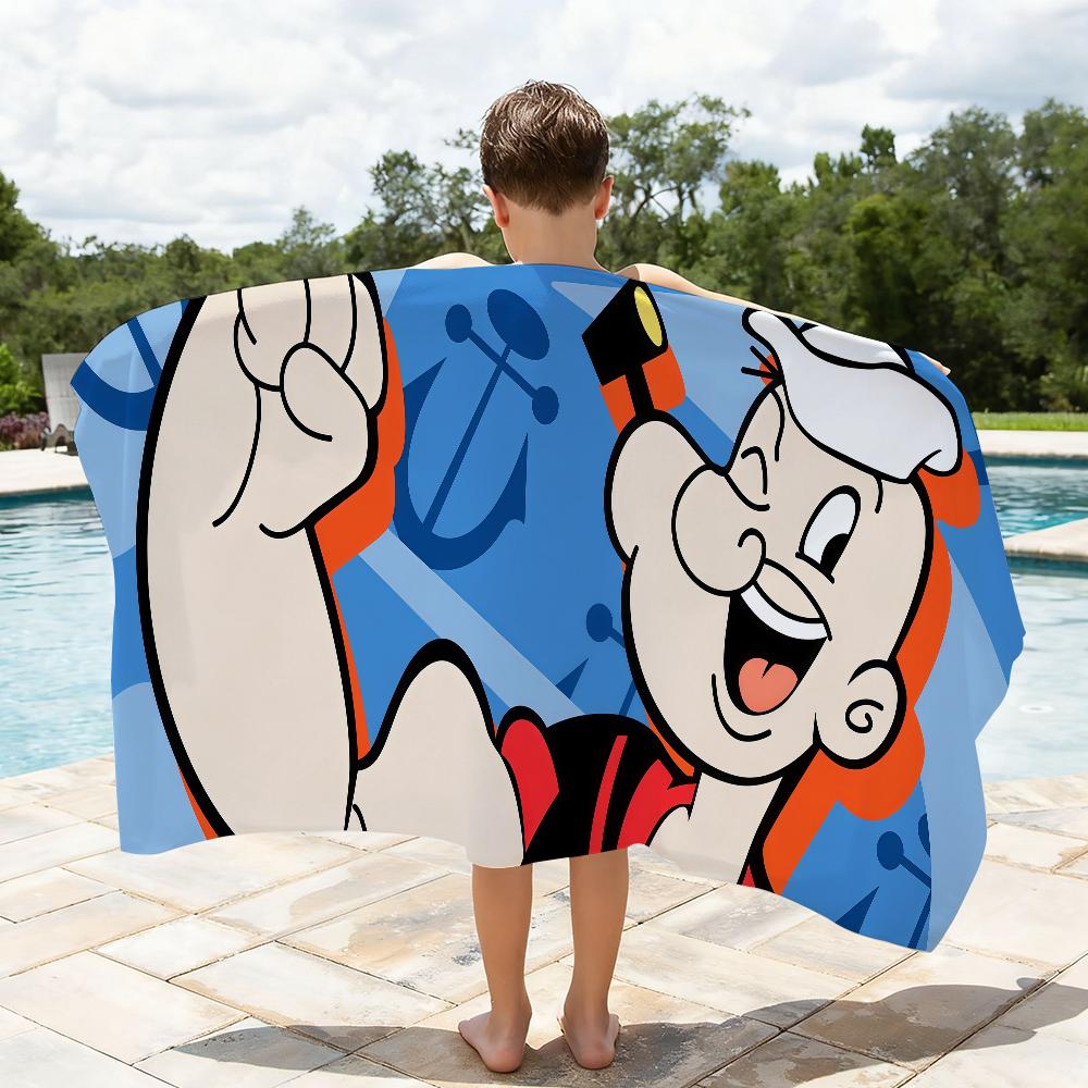 P-Popeye Marine Elements Nautical Sailors Quick Drying Beach Towels Are Suitable For Swimming Pools Camping Yoga And The Gym