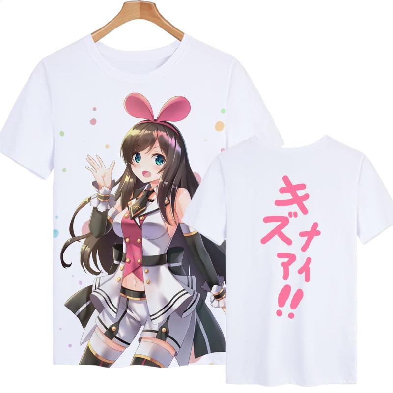 Kizuna AI Hololive VTuber Cosplay T-shirt 2025 New 3D Print Kawaii Kid Anime t shirt Men/Women Harajuku Short Sleeve Tee Y2k Top