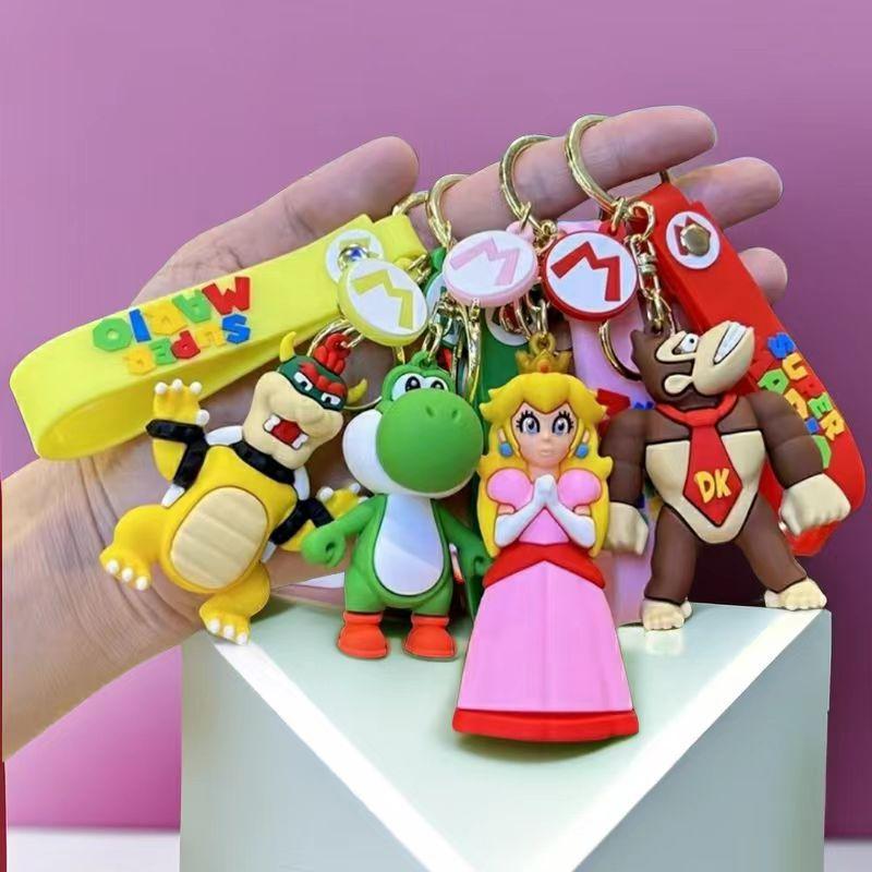 Cute Soft Rubber Cartoon Game Character Keychain Couple Student Bag Pendant Gift
