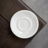 Chiyo, Suet Jade White Porcelain Tea Cup Holder, Coaster Ceramic Kung Fu Tea Set, Tea Ceremony Anti-scalding and Heat Insulation Mat