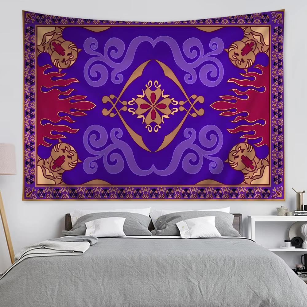 Customizable Luxury American Retro Cartoon Tapestry Bohemian Wall Decor Mandala Pattern Home Adornment