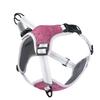 Reflective Dog Harness Breathable Oxford Cloth Adjustable Pet Dog Vest Harness with Hook and Loop and Buckle Purple M
