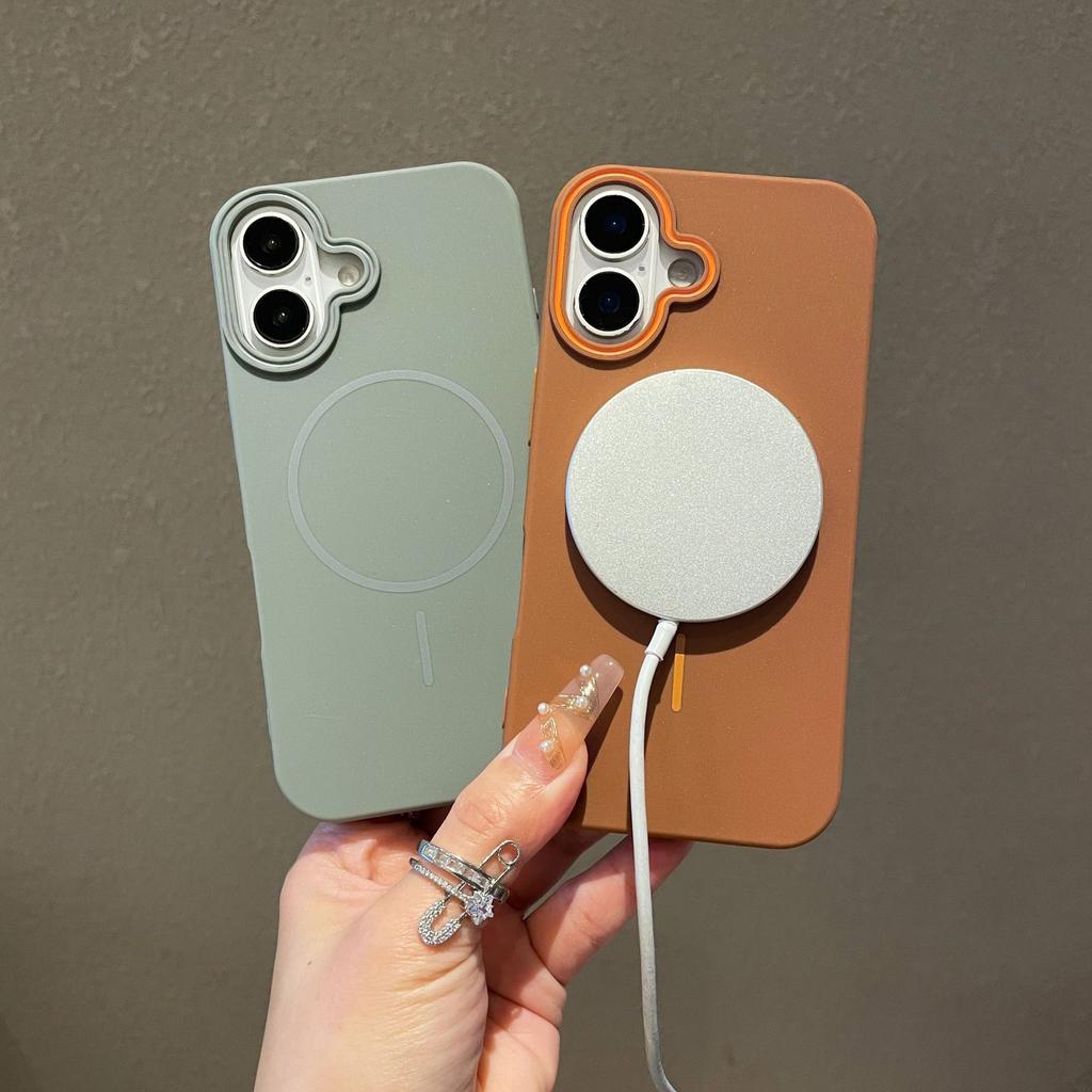 Suitable for Apple 16ProMax Fine Ring Magnetic Phone Case, IPhone15 Matte High-end Feel 14 Anti-drop Protective Case
