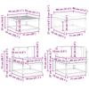 Outdoor Sofa Set 7 pcs White and Beige