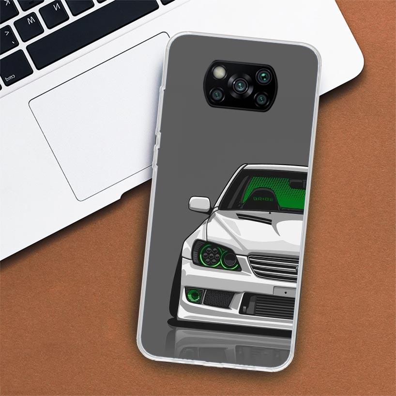 

JDM спортивные автомобили мужской мужской чехол для телефона Xiaomi Poco X3 Nfc X4 Gt X5 Pro M5S M4 M3 M2 F5 F4 F3 F2 F1 Mi Note 10 Fundas Shell Xiaomi Poco M2 Pro