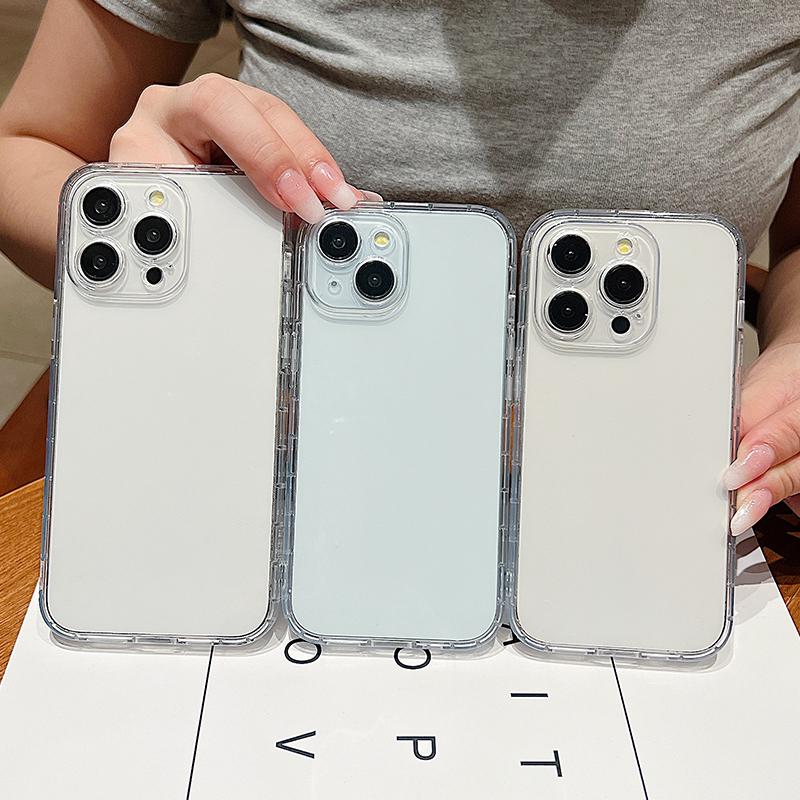 Clear Shell Cover For iPhone 16 Pro Max 15 Pro 14 13 12 11 Xs 7 8 SE Lens Protection Shockproof Soft TPU Transparent Phone Cover