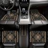 Vintage Nordischer Stil Autokonturmatten 4-teiliges Set - Schmutzabweisender Polyesterteppich Rutschfeste Automatte für Limousine/SUV