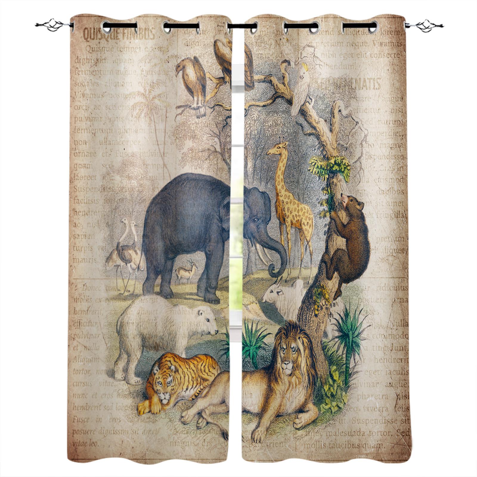 Газетный слон Шторы для гостиной Декоративные элементы Гостиная 135W x 60H(cm) — фото 12