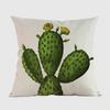 18" Square Home Decorative Cactus Throw Pillow Case Hand Painting Potted Plants Tropical Cactus Sofa Cushion Cover Cojines