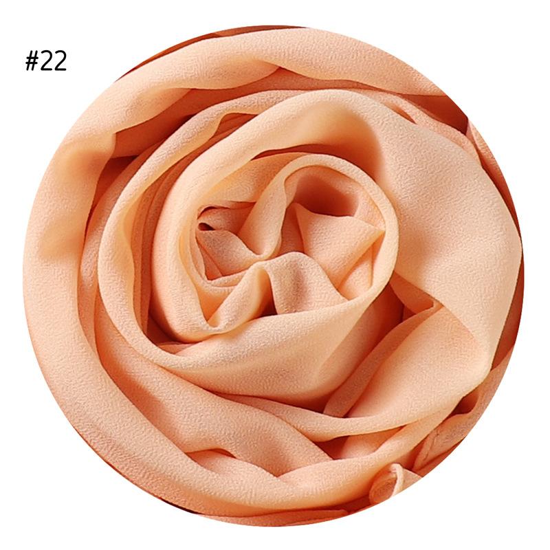 175X70Cm  High Quality Malaysian Pearl Chiffon Hijab Bundles Solid Color Scarves Head Scarf For Muslim Woman 73 Colors