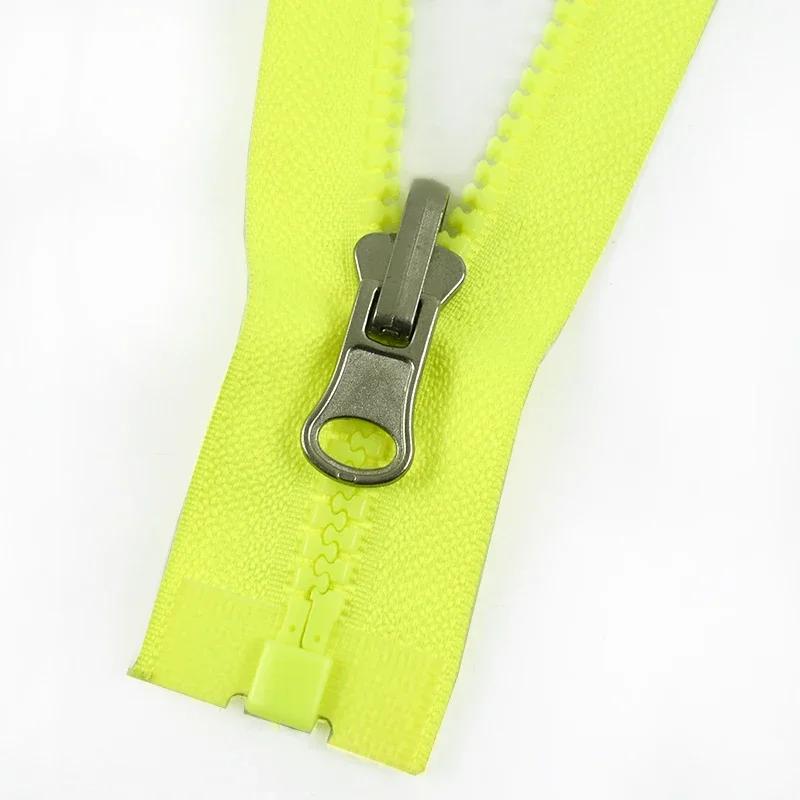 2-10Pcs Meetee 70cm 5# Resin Zipper Rotary Slider Double Sided Open-End Zippers for Jacket Coat Zip Puller Sewing Accessories
