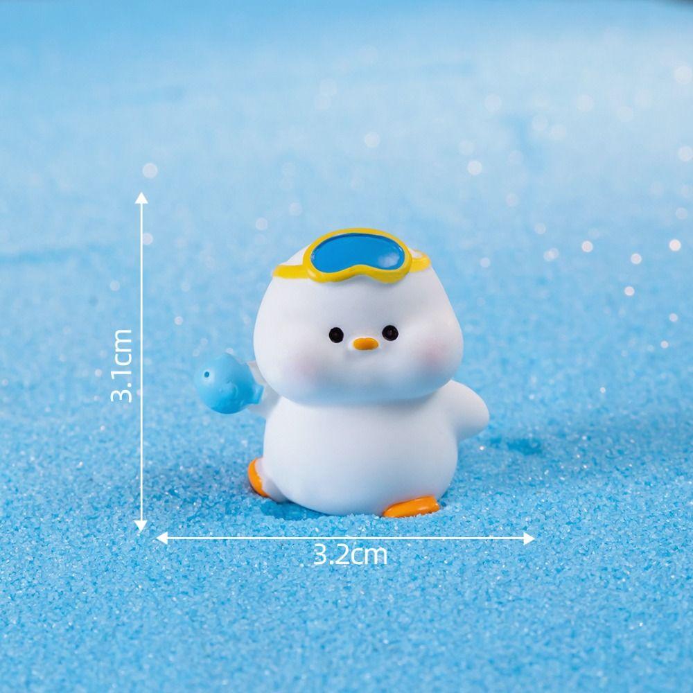 Resin Crafts Mini Duck Figurines DIY Micro Landscape Decoration  Summer Beach