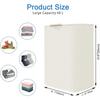 Panier à linge pliable 60 L avec poignée en bois – corbeille autoportante en tissu imperméable blanc