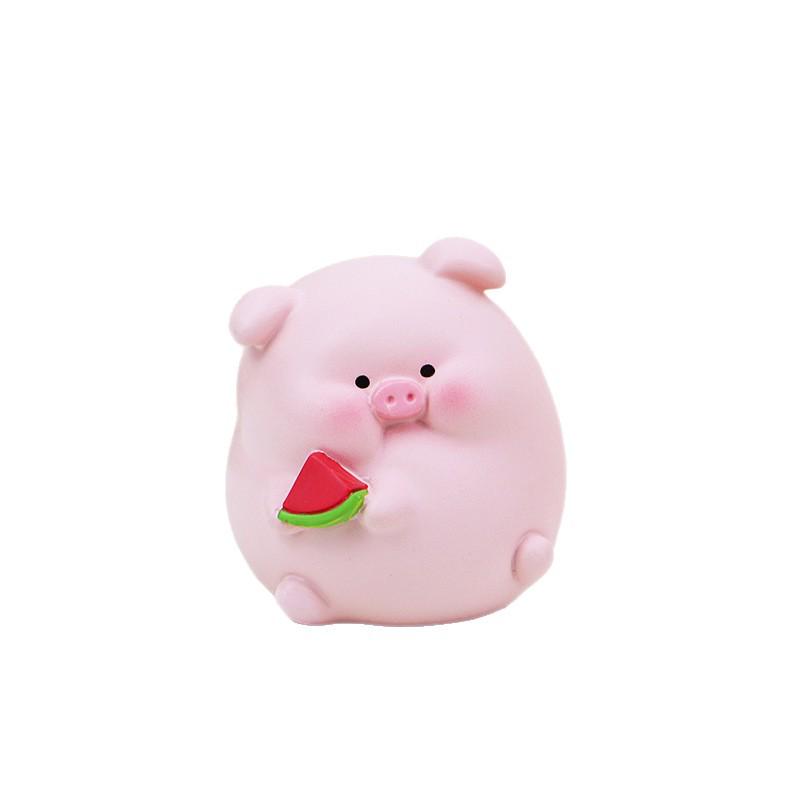 Adorable Mini Piggy Ornament: Cute Resin Figurine for Car Dashboard or Computer Screen Decor