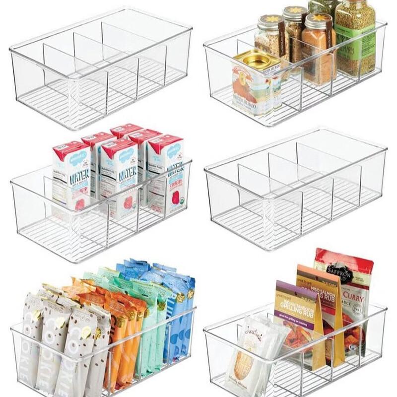 Ru Han Transparent 4-Compartment Storage Box (5-Pack)