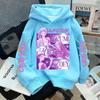 Outono novo KPOP caçador de demônios estampa moletom preto moda moletom pulôver jovem crianças moderno rua moletom com capuz