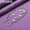 CHSHINE 925 Sterling Silver Handbag High Heels Charm Bracelet Fashion High Quality For Women Jewelry