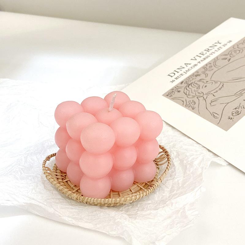 Ins Style Creative Bubble Shape Rubik's Cube Scented Candle Home Simple Scented Candle Decoration