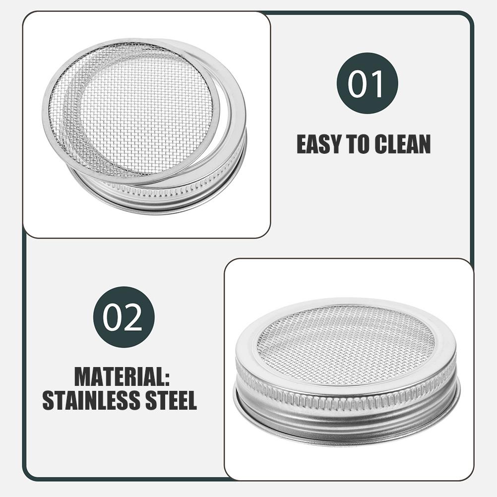 8 Stück Edelstahl Sprossendeckel 70 mm für Weithalsglas Brokkoli Bohnen Keimung Indoor Anzuchtset Glas Sprossdeckel