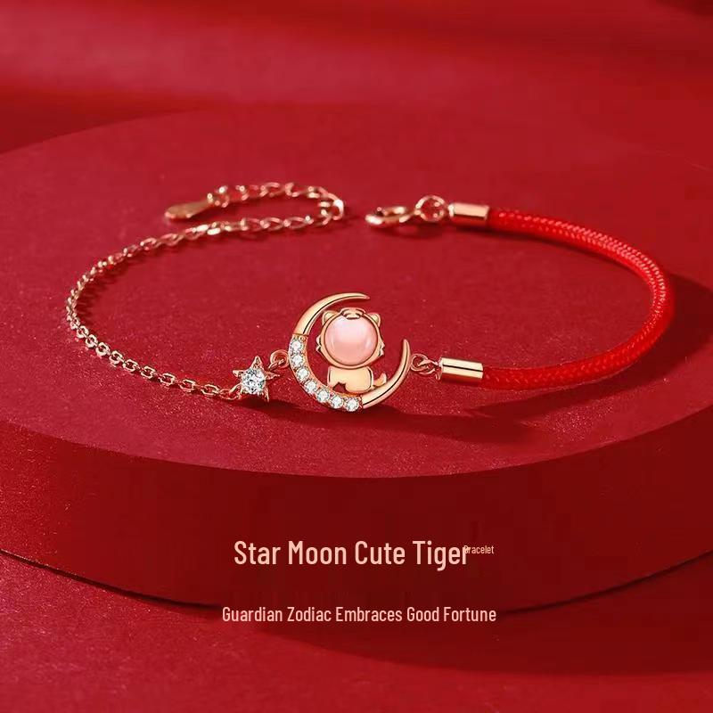 

Браслет Mingjie Зодиакальный год Тигра - Женский браслет из красной нити для рождественского подарка Copper