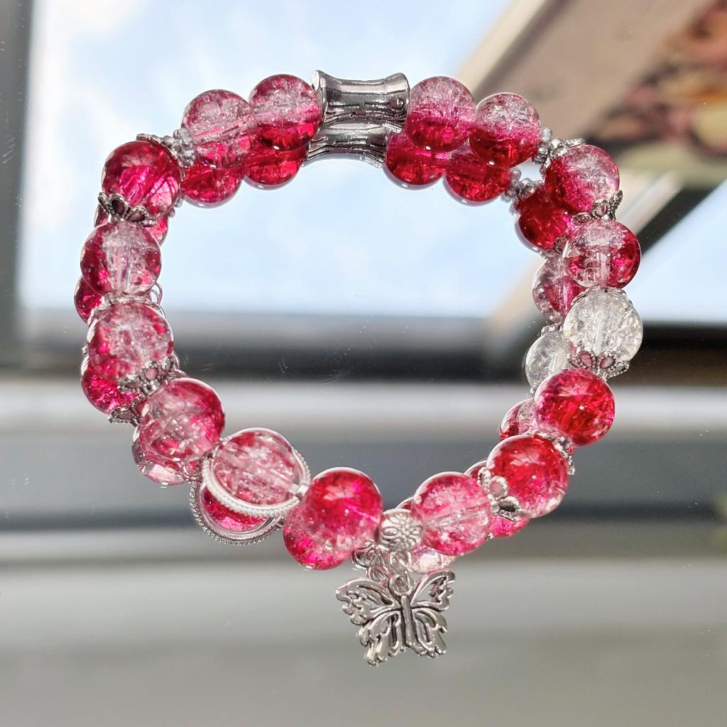 Neues burgunderrotes florales Schmetterlings-Armband Wei Wuxian hochwertig vielseitig schlicht ins weiß Studenten