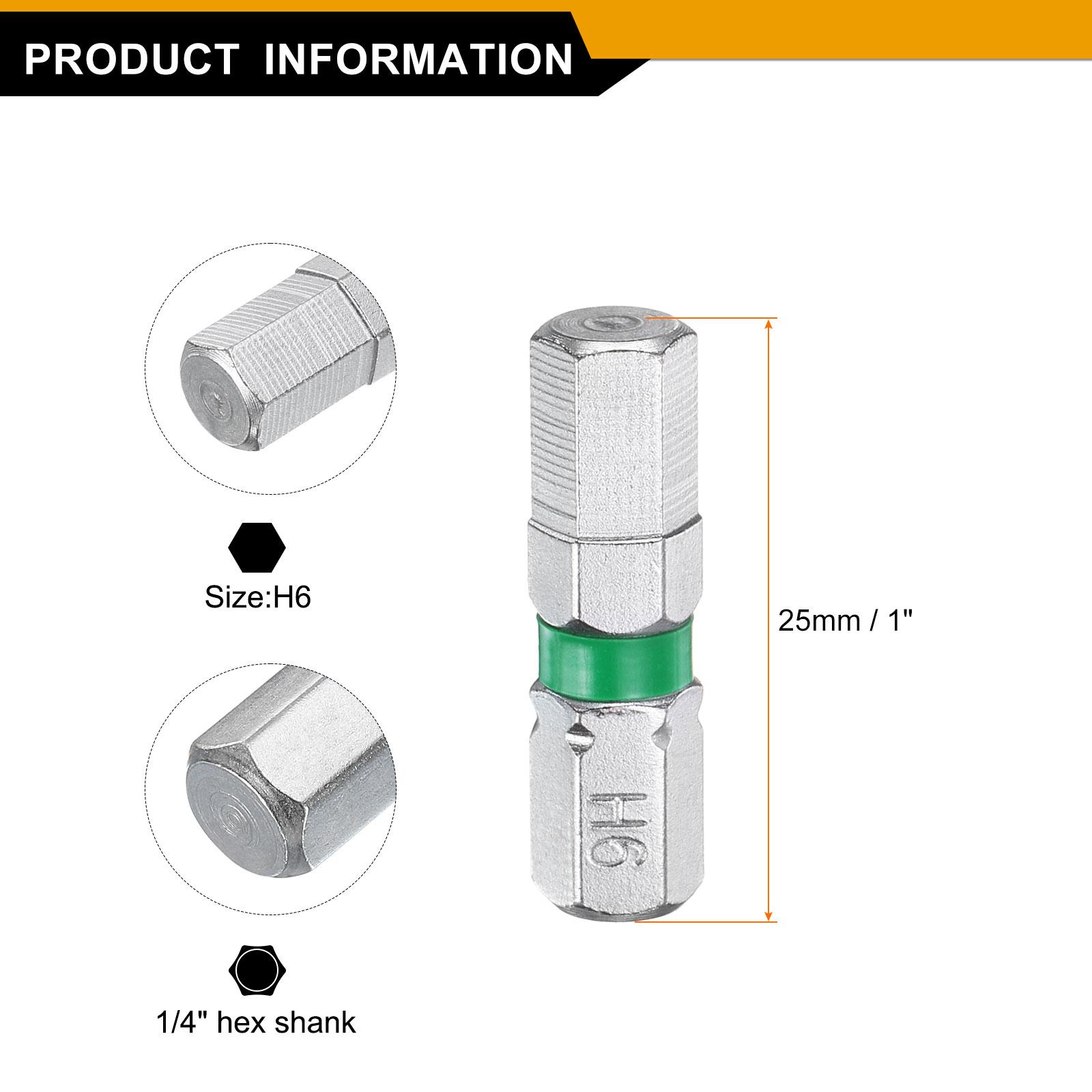 

2/5/10pcs Hex Screwdriver Bit H2 H2.5 H3 H4 H5 H6 1/4 Hex Shank 25mm Magnetic Hexagonal Head S2 Steel Electric Screw Driver Bit 10pcs