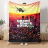 1 Stück Grand Theft Auto Weiche Flanelldecke mit Designer-Print Eine kuschelige Decke für alle Jahreszeiten, perfekt für das Sofa, Bett, Büro