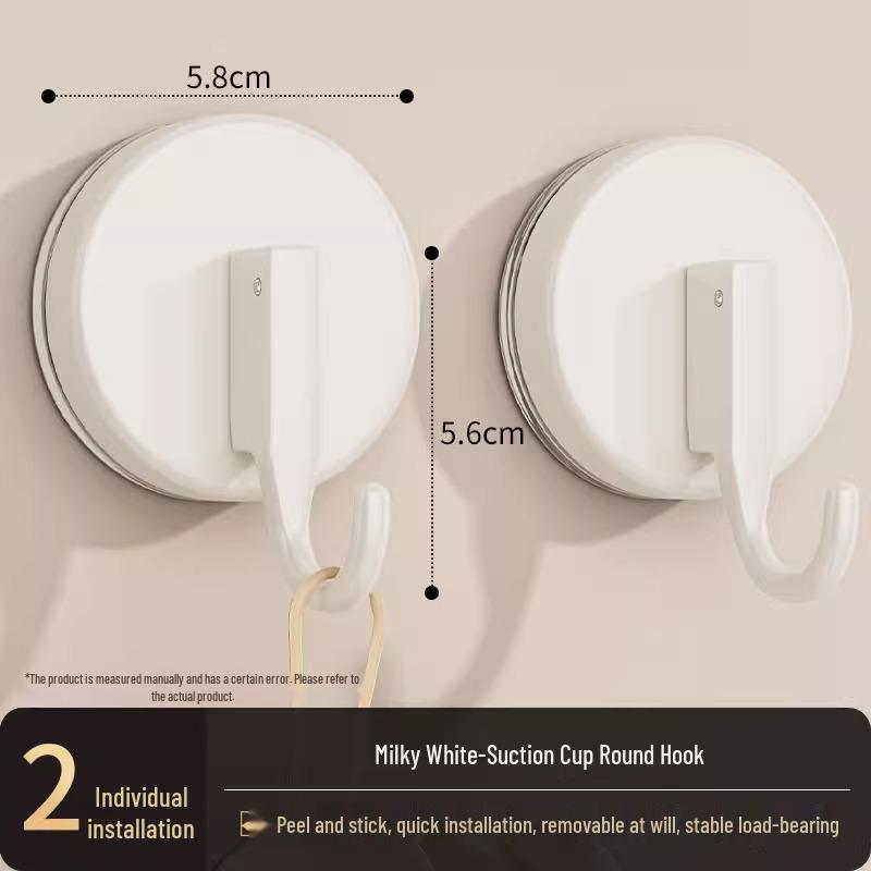 Strong Adhesive No-Trace Suction Cup Hook for Kitchen, Bathroom, and Walls