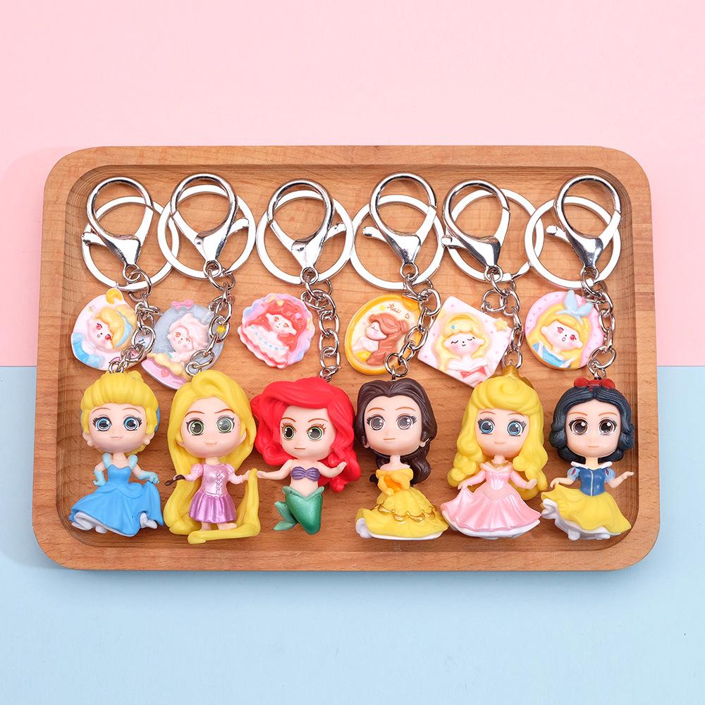 Cinderella Anime Keychain Pendant: Bright Cartoon Accessory for Bags & Pants