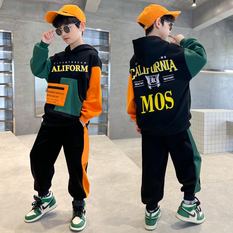2025 Boys' Spring Sports Sweater Suits - Trendy, Fashionable, and Stylish for Big Kids