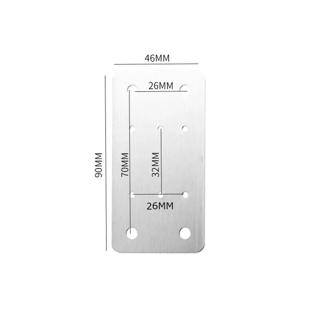 Edelstahl Scharnier Befestigungsplatte Schrank Fenster Tür Scharnier Montageplatten Set 90*46mm Möbelbeschläge Reparatur Zubehör