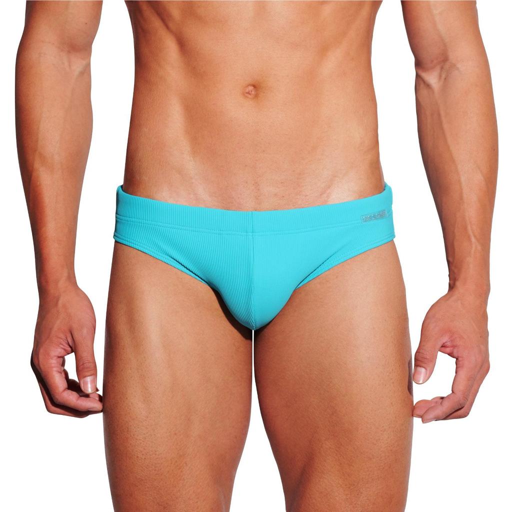 2026 Desmiit Men's High Elastic Low Waist Quick Dry Swim Trunks S3634