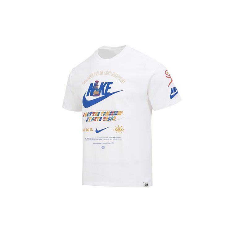 Nike Sportswear Men s Graphic Print T-Shirt White Multi-Color DZ2851-100 L