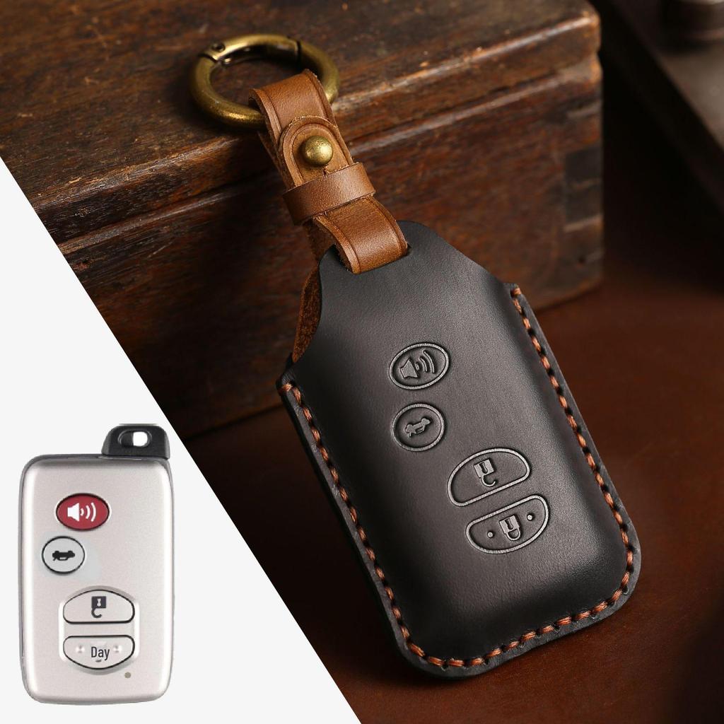 Genuine Leather Key Cover for Old Model Toyota Highlander and Land Cruiser
