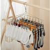 Stainless Steel Windproof Clip Towel Rack Drying Rack Hook Windproof Socks Underwear Drying Rack Family Storage Laundry Rack