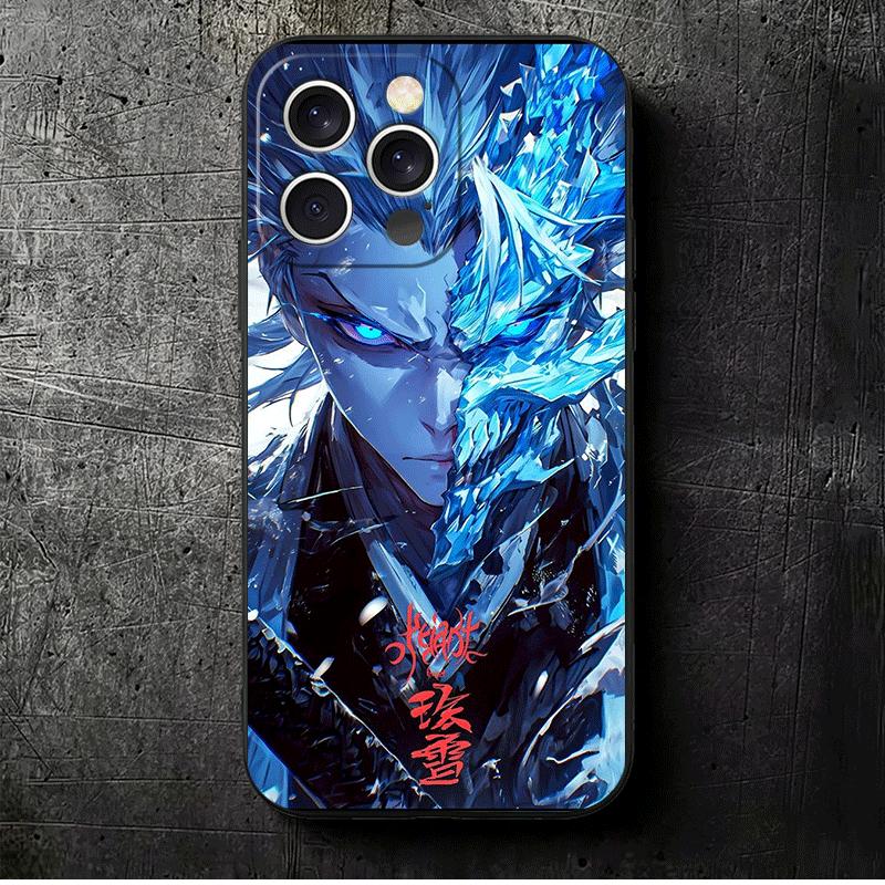 

Bleach Hitsugaya Toushirou Soft Phone Case for iPhone 16 16E 17 Air 15 Pro Max 14 Plus 13 Mini 11 12 7 Black Cover Back Shell iPhone 15 Plus