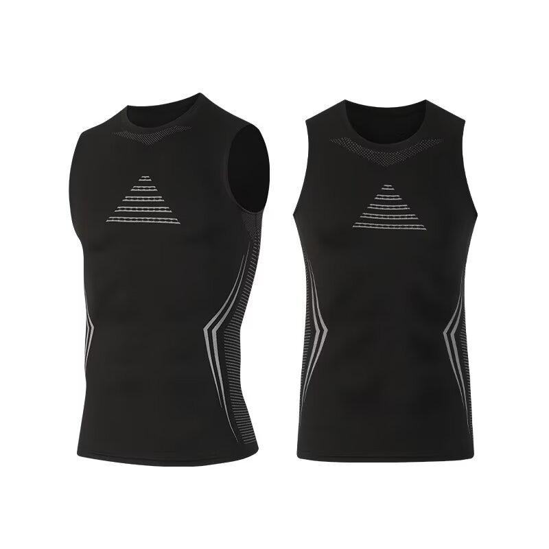 Men's Tight Sleeveless Sports Tank: Quick-Dry, Sweat-Wicking Vest for Basketball Training