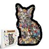 Wacocetoy Cross-Border Popular Cat Puzzle With Frame Wooden Special-Shaped Splicing Toy Ornament Diy Handmade Puzzle