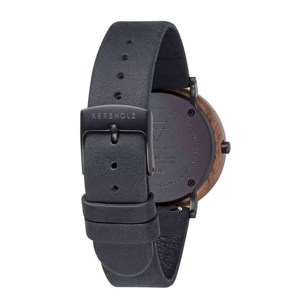 Montre Curbholz AMELIE Bois Design Allemand Étanche Véritable Importation WAME9214 Femme Noir